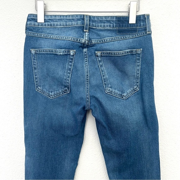 AMO Kate Straight Leg Jeans Denim Pants Mid Rise Girl Crush Wash Blue Size 27 - Picture 8 of 16